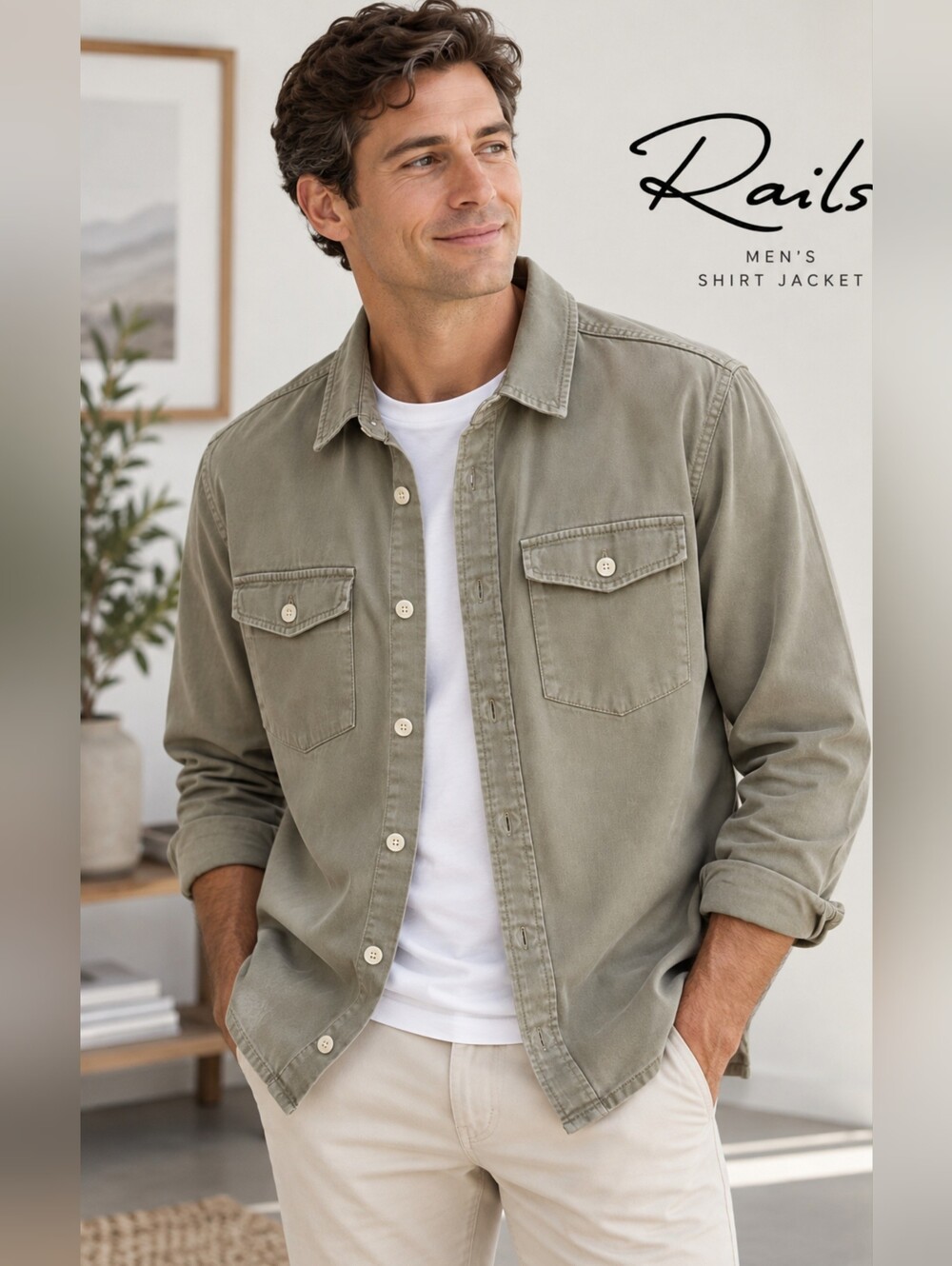 Rails Kerouac 100% Cotton Shirt Jacket – Men’s Size L